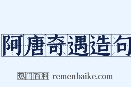 阿唐奇遇造句是什么意思的图片